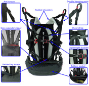 SLT PM High Hook-In harness features