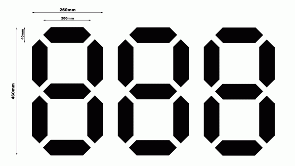 20600: "Stick-on Sticks" - Digital Numbers / Letters