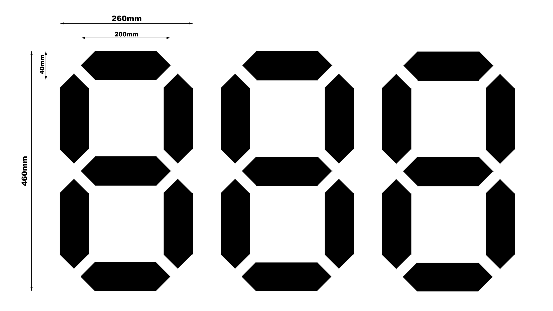 20600: Stick-on Sticks - Digital Numbers / Letters
